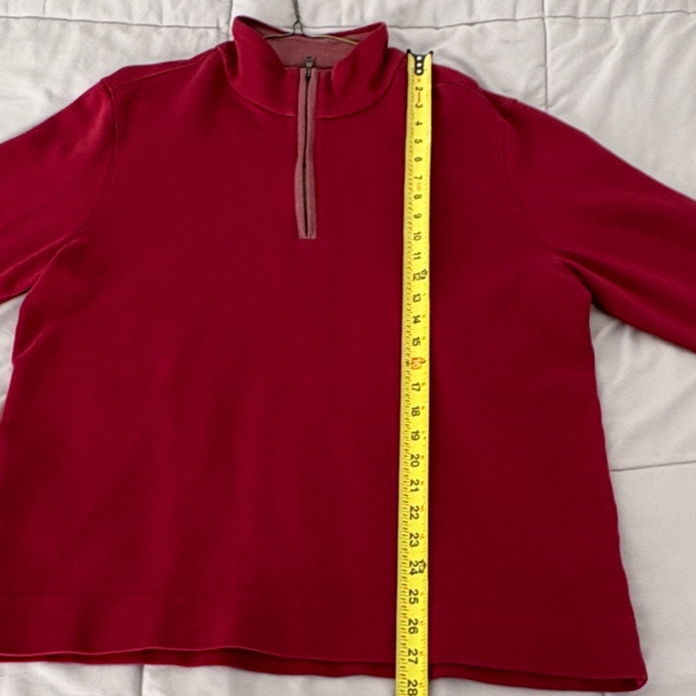 Banana Republic Men's Red Zip-Up Sweater
